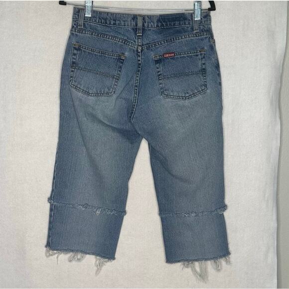 Rare Vintage Polo Jeans Co Reworked Crop Distressed Denim – Sz 4 - Picture 2 of 8
